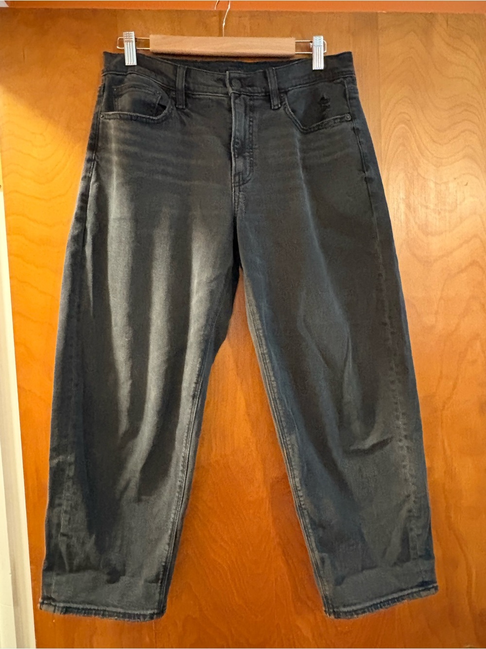 American Eagle Outfitters Black Mid Rise Barrell Jeans